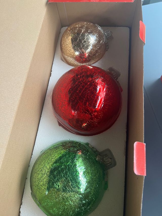 Bolas de navidad de cristal con luz led nuevas