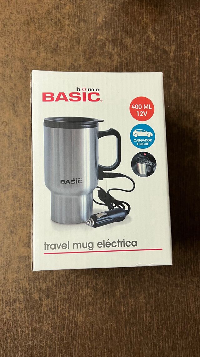 Taza para calentar bebidas con el mechero del coch