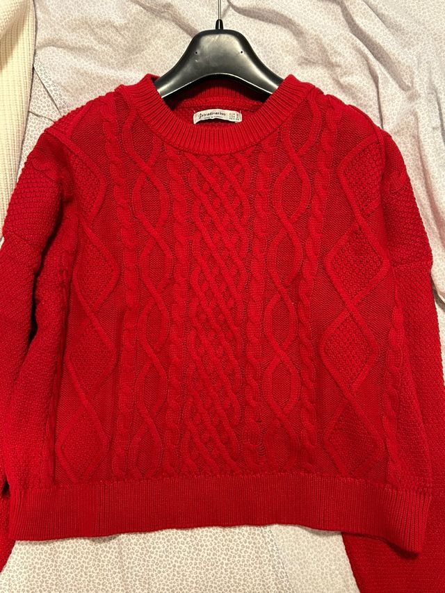 Maglioncino rosso Stradivarius