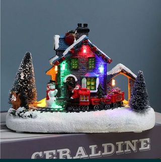 Casa cenário villa Natal Navideña Ciudad xmas