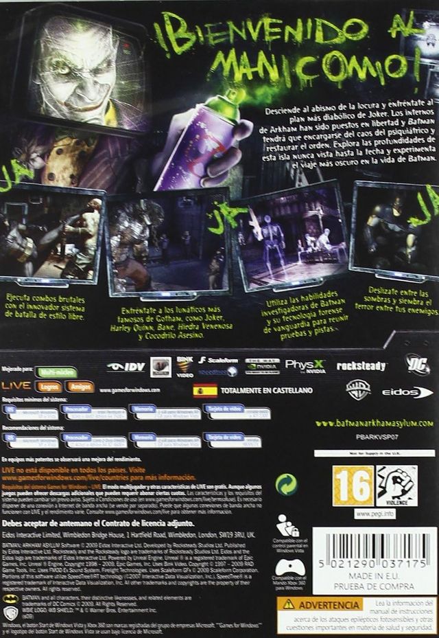 Batman Arkham Asylum para PC