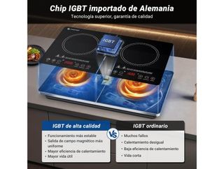 Placa induccion 2 fuegos,3500W/240℃