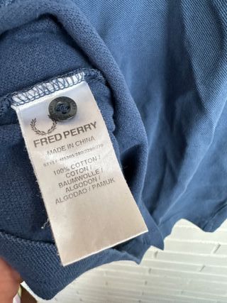 FRED PERRY polo azul manga corta talla S