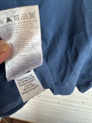 FRED PERRY polo azul manga corta talla S