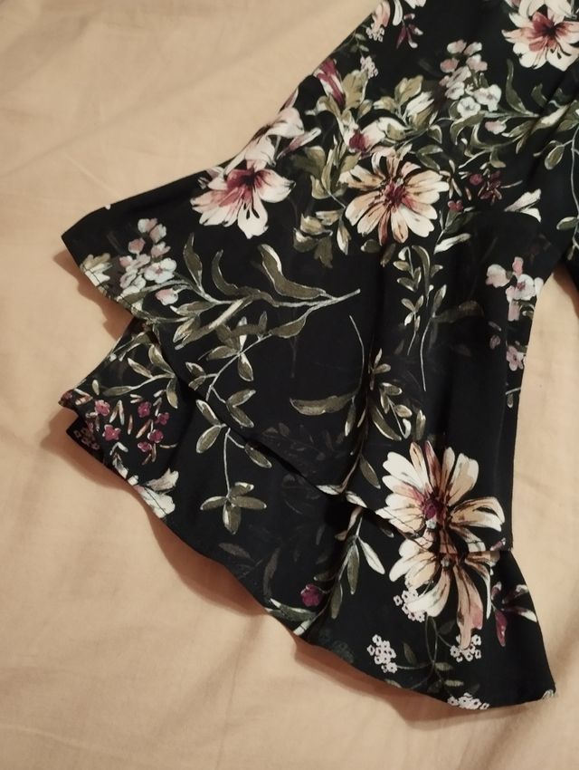 Blusa negra estampada talla 3XL de WOMAN