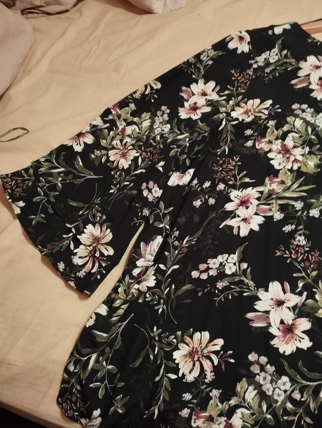 Blusa negra estampada talla 3XL de WOMAN