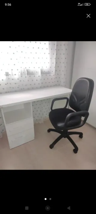 Mesa Escritorio de Madera Blanca