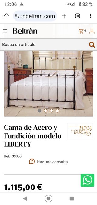 Estructura cama forja/ hierro