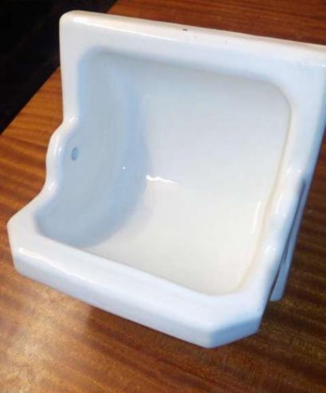 Portarrollos jabonera porcelana blanca
