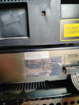 Equipo de sonido sony