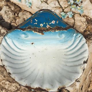 Antica fontana fontanella muro smaltata 1800