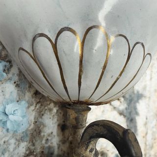 Antica fontana fontanella muro smaltata 1800