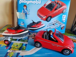 Coche y moto acuatica playmobil