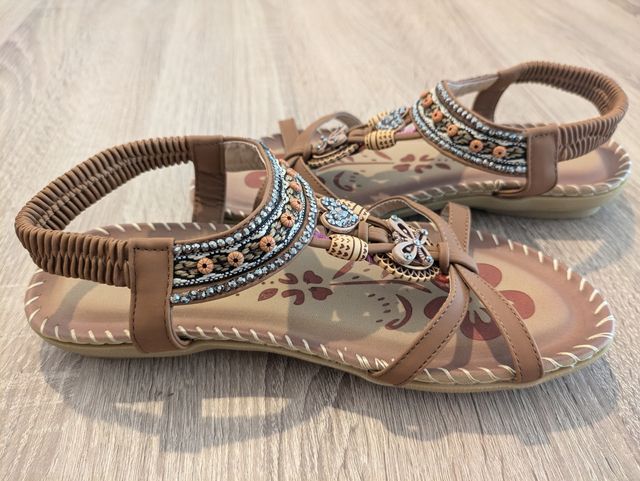Sandalias marrones planas T38