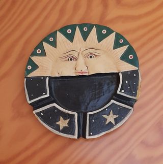 Cenicero artesanal en madera