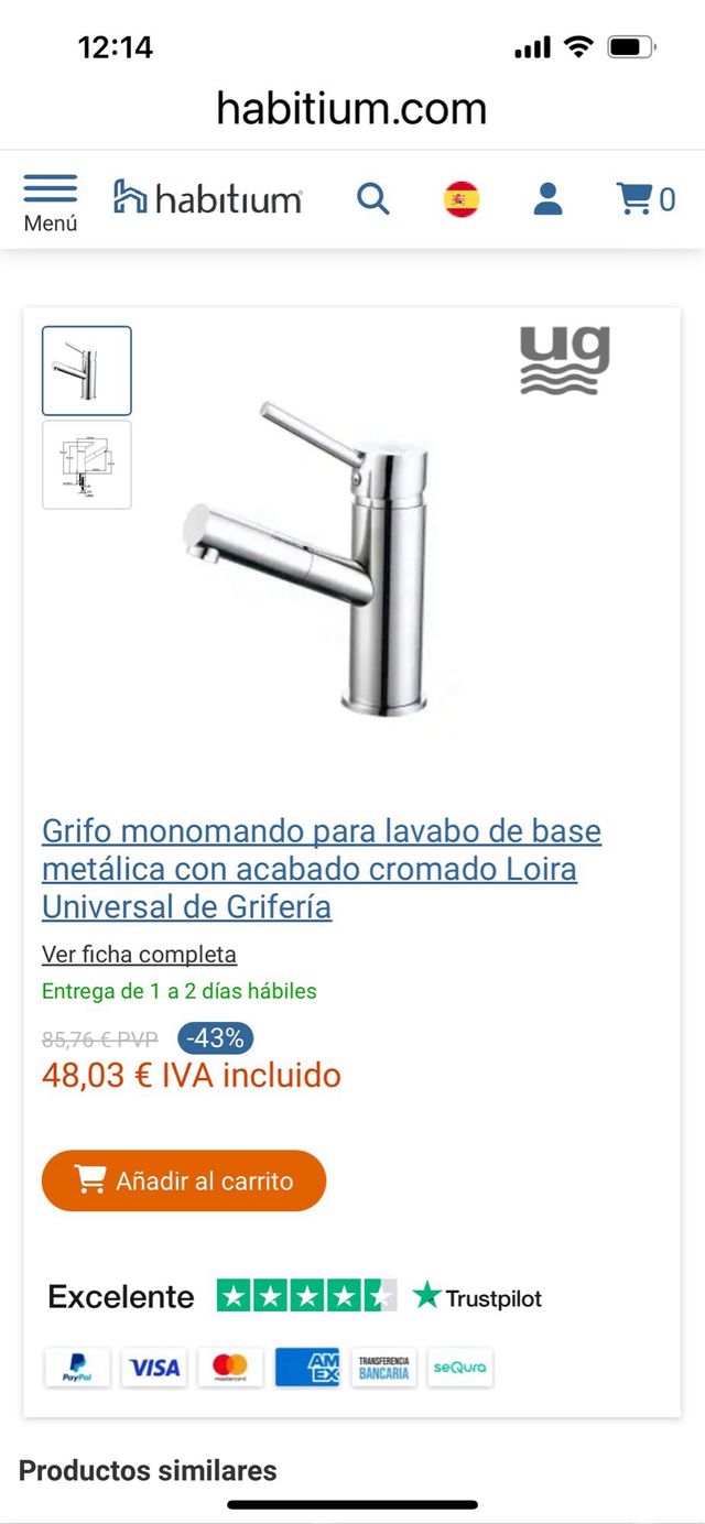 Grifo monomando lavabo