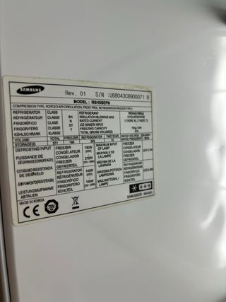 Recambios frigo americano Samsung.
