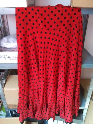 Falda de baile negras lunares 