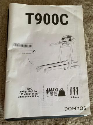CINTA DE CORRER PLEGABLE DOMYOS T900C