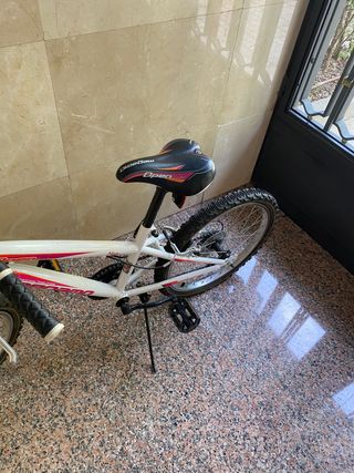 BICICLETA BLANCA Y ROSA MEGAMO