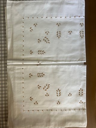 Juego de sabanas bordadas de algodon