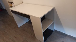 Litera de 3 camas y escritorio blan/gris