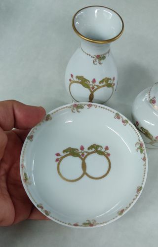 Lotto tris porcellana vintage sposi Atelier Sarti