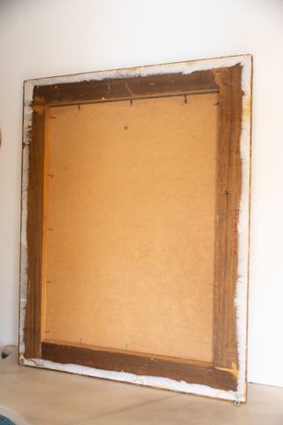 Espejo antiguo. Técnica estofado manual. Macizo.