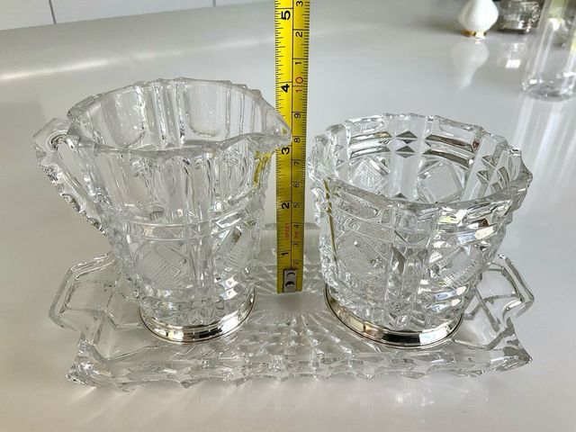 Bandeja, jarrita, azucarero. Plata de ley