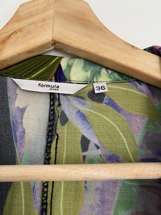 Vestido estampado camisero