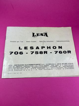 INSTRUCCIONES DE LESAPHON FONOGRAGO TOCADISCOS