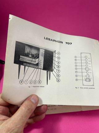 INSTRUCCIONES DE LESAPHON FONOGRAGO TOCADISCOS