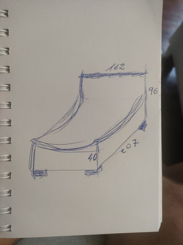 Cama barco 1,50 de cerezo macizo