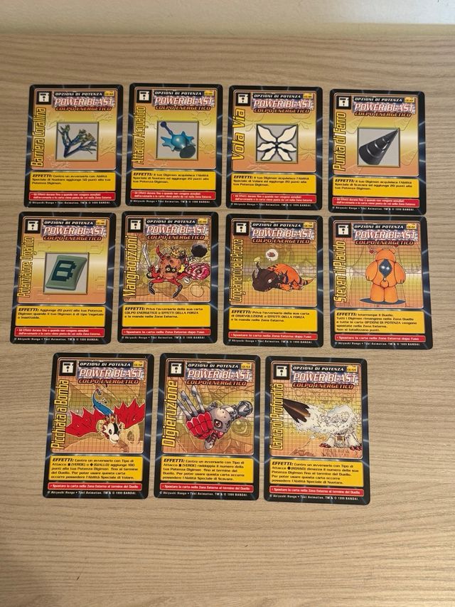 Carte digimon Bandai 1999 power blast