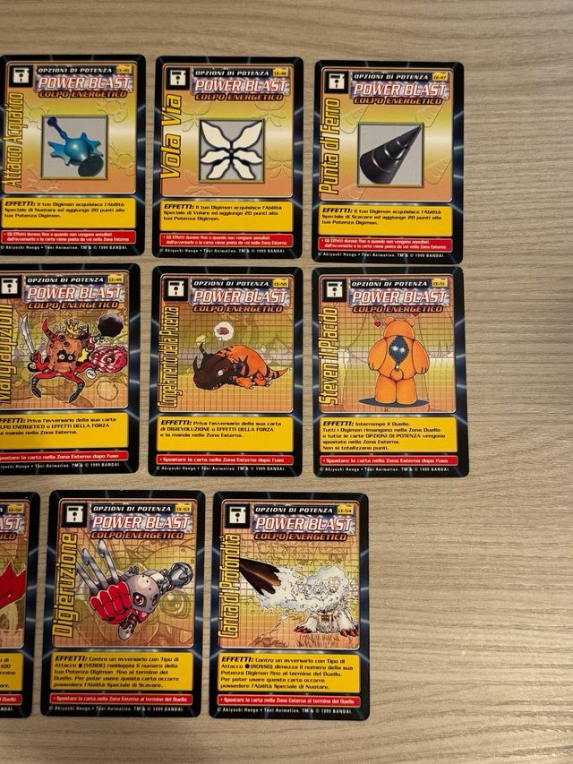 Carte digimon Bandai 1999 power blast