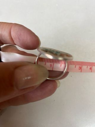 Anillo de plata y pintado a mano