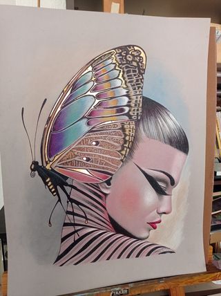 Chica pintada a Mano