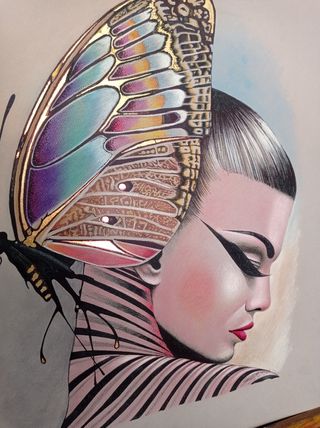 Chica pintada a Mano