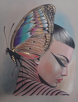 Chica pintada a Mano