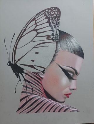 Chica pintada a Mano