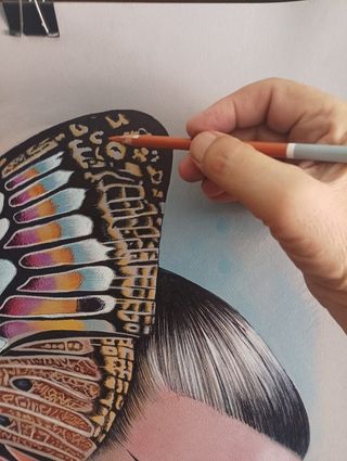 Chica pintada a Mano