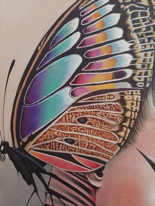 Chica pintada a Mano