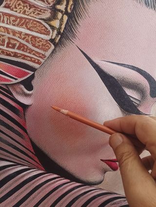 Chica pintada a Mano