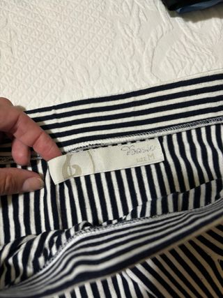 Minifalda rayas blancas y azules marino M