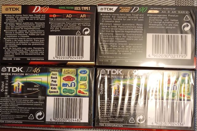 LOTE 4 CASETTES AUDIO TDK