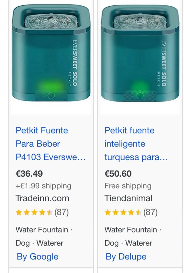 Fuente / Bebedero / Dispensador agua para gatos