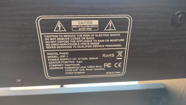 Piano Digital Modelo JD 1 (Color Negro)