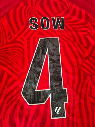 Camiseta Sevilla 22/23 Match Worn Debut de Sow 4 