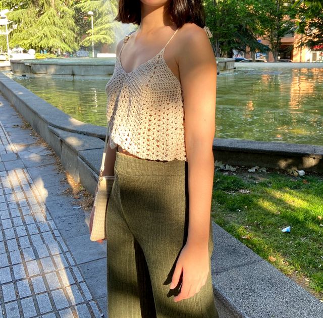 Blusa de tirantes crochet