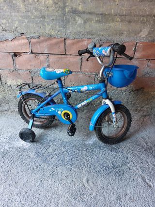 Bicicleta con ruedines